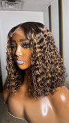 Lace Closure Curly Highlight Bob